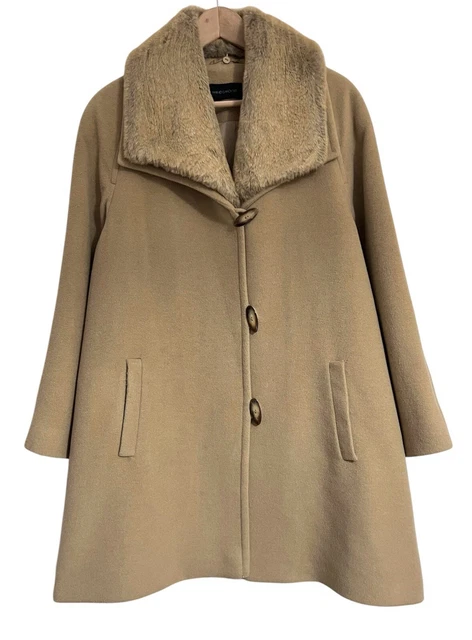 VINTAGE WINDSMOOR CAMEL Coat Size 10 Wool Angora Blend Jacket Pockets Fur Collar 37.95 PicClick UK
