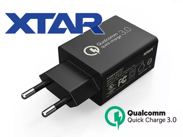 USB-Netzteil QC3.0 5V⎓3A/9V⎓2A/12V⎓1,5A XTAR DBS15Q Quick Charge 18W