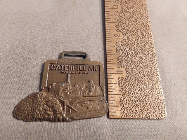 Watch Fob Cat Caterpillar Bulldozer Pushing Dirt Beckwith Machinery Co