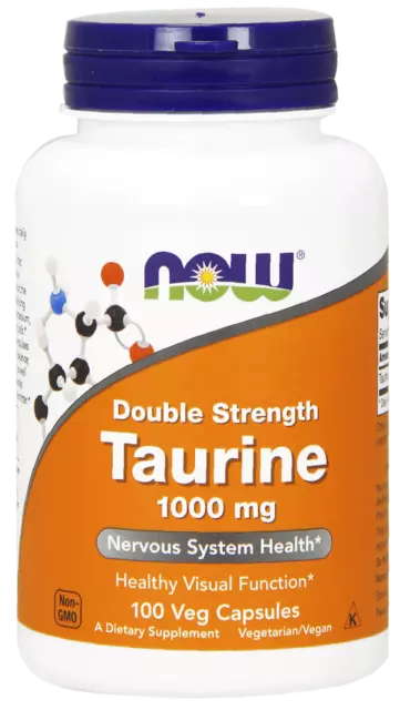 Now Foods, Taurine, Double Strength, 1000 mg, 100 Capsules
