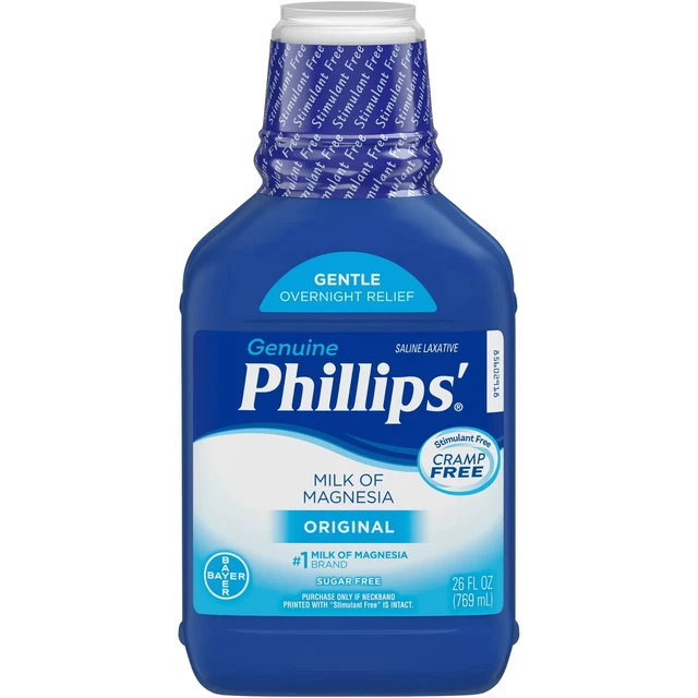 Phillips Milk of Magnesia ORIGINAL 26oz constipation ( 2 pack ) BIG BOTTLES! ~