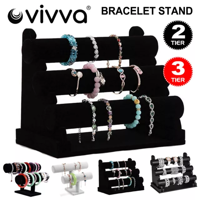 Vivva 2/3Tier Jewelry Bracelet Watch Display Holder Stand Showcase Organizer