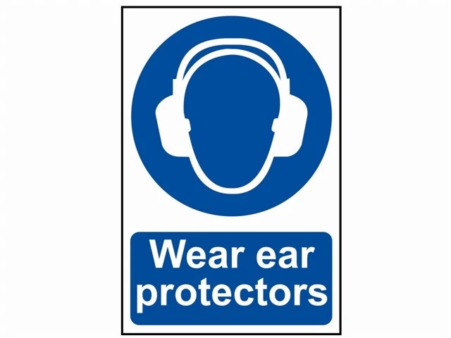 Scan SCA0005 Wear Ear Protectors - PVC Sign 200 x 300mm