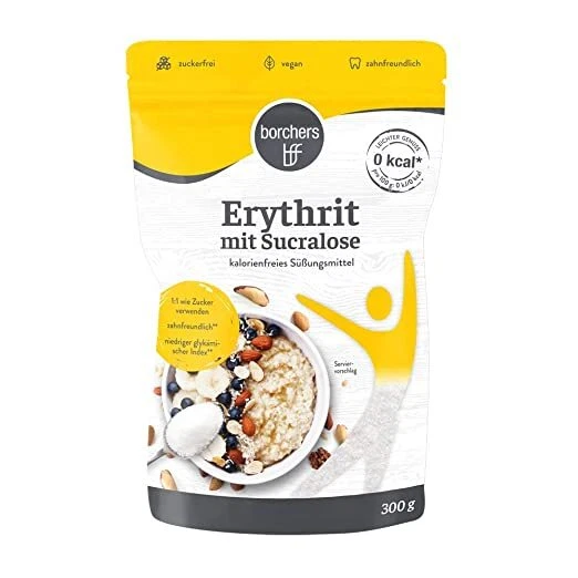 26,63 €/kg borchers eritrito con sucralosio cristallino spargimento senza lattosio 300 g