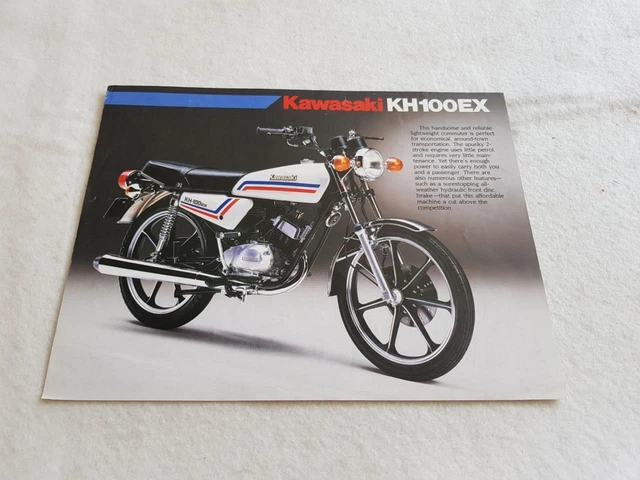 SHO KAWASAKI KH100EX MOTORCYCLE Sales Specification Leaflet