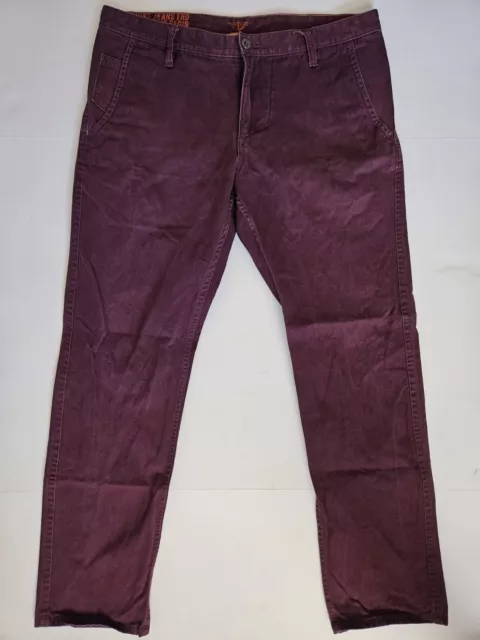 Dockers Men's Alpha Slim Fit Tapered Leg Khaki Pants Purple Size 33/30