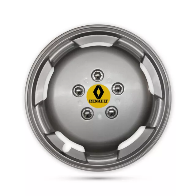 For Renault Master MotorHome Camper Van 4x 15” Deep Dish Wheel Trims Hub Caps