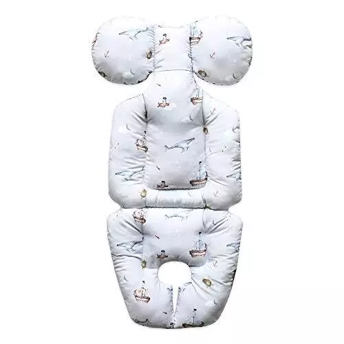 Almohadilla cojín para cochecito reversible de doble revestimiento para asiento de automóvil - Bichon cómodo