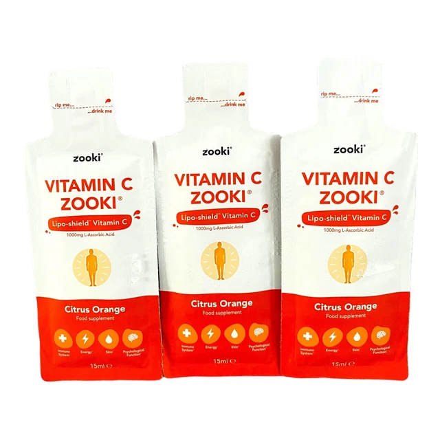 YOUR ZOOKI LIPOSOMAL Vitamin C LAscorbic Acid 1000mg 15ml (Pack of 3