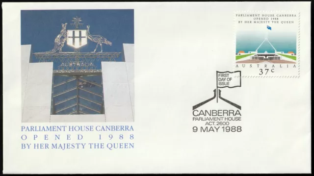 Stamp FDC / PSE - Parliament House Canberra Opening 1988 - Canberra 2600 *S093*