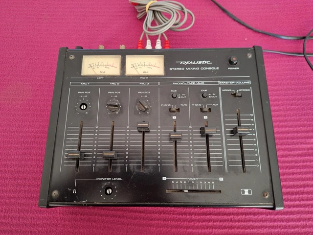 Table De Mixage VIVANCO MX 740 Analogique 5 Canaux - Vintage 70s (pour Pièces)