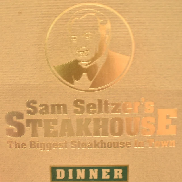 1990S SAM SELTZER'S Steakhouse Menu St Peterburg Clearwater Port Richey