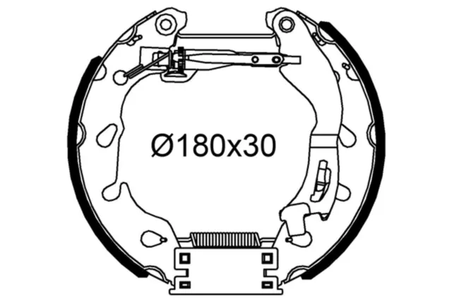 Bremsbackensatz VALEO 554908 für FORD KA RU8 TDCi FIAT PANDA CLASSIC 500 312AG1A