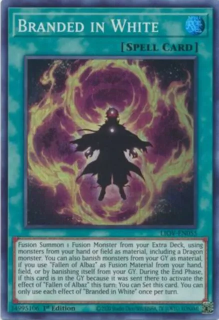 Branded in White - LIOV-EN055 - Super Rare - 1st Edition NM YuGiOh!  Lightning O