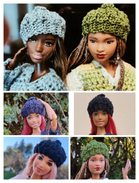Cappello per Barbie realizzato a mano all'uncinetto con pregiato cotone💖