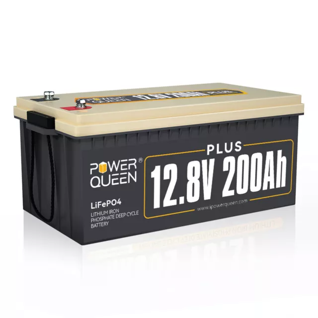 12V 200Ah Plus LiFePO4 Akku Lithium Batterie mit 200A BMS Deep Cycle Akku 2560Wh