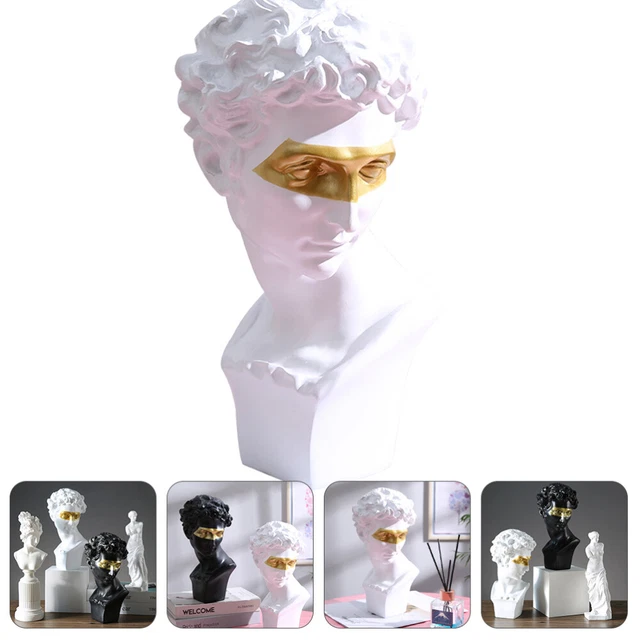 Resin Artwork Roman Figurine God Head Sculpture Decorate Bust