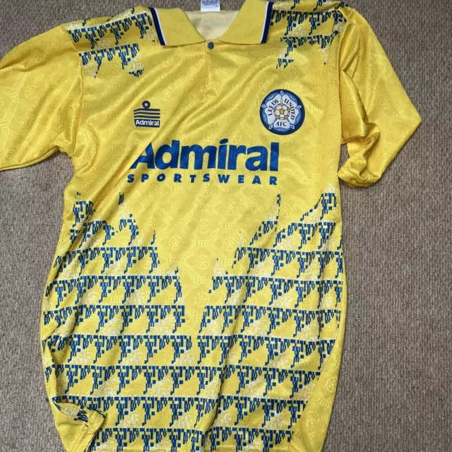 1992-93 Leeds United Third away Shirt Admiral [Excellent] M