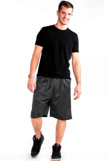 Mens Athletic Jersey 2 Pocket Mesh Shorts Gym Workout Basketball Fitness S-5X 3