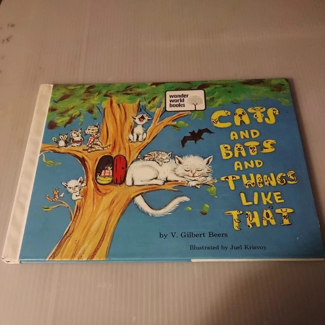 VINTAGE 1973 WONDER World Book, "Cats And Bats And Things Like That