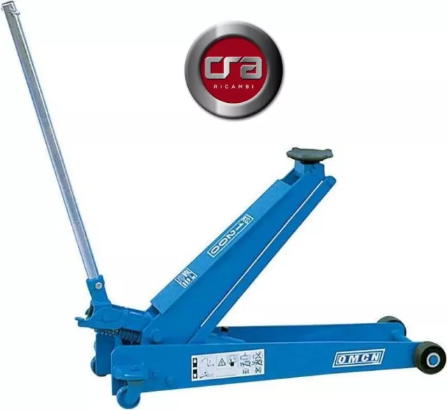 OMCN Sollevatore Cric a Carrello 2000kg 2 Ton  Officina Mod. 112/S