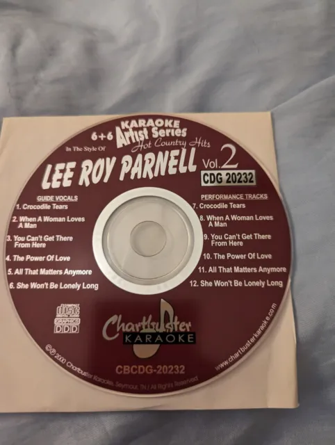 Chartbuster Karaoke Country Lee Roy Parnell Vol 2 CB20232 CDG Disc Only