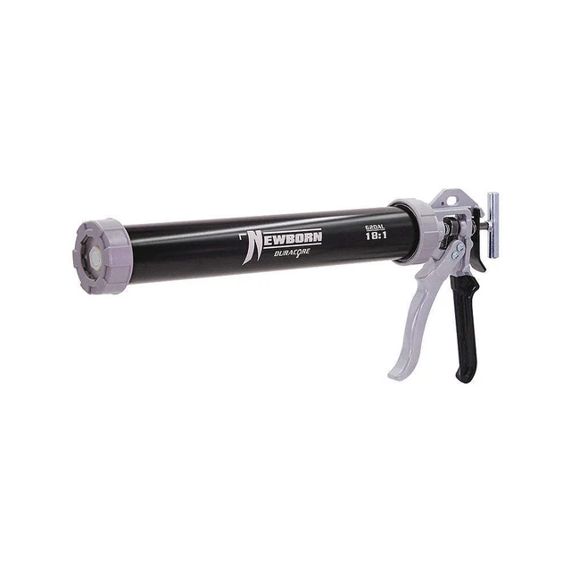 NEWBORN 620-AL-BLACK Caulk Gun, Bulk/Sausage Packs,Blk,24 oz.