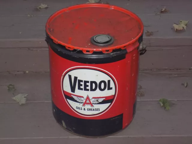 Vintage Veedol Oils & Grease Empty Bucket