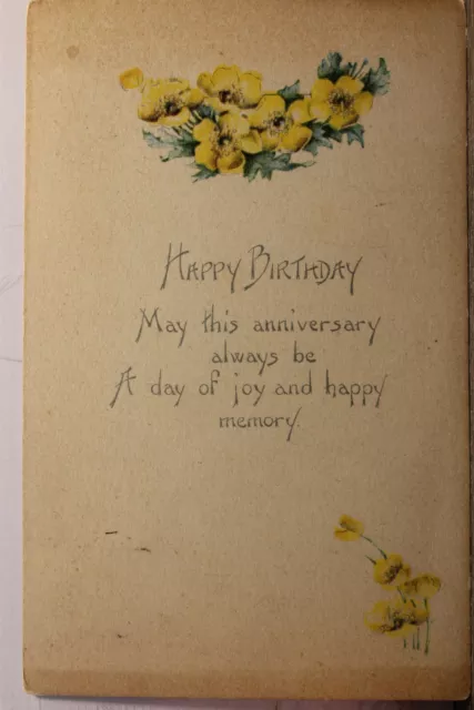 Greetings Happy Birthday Joy Happy Memory Postcard Old Vintage Card View Post PC