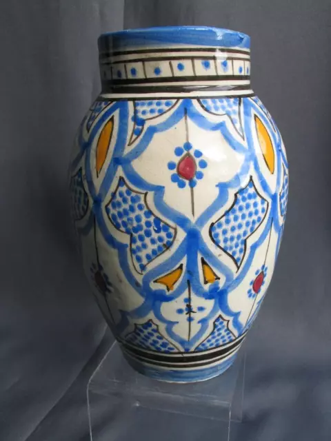 Vintage Safi Art Pottery vase Morocco