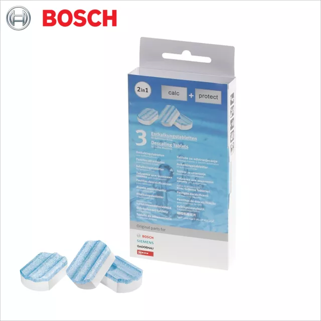 Genuine Bosch 2in1 Calc + Protect Descaling Tablets Coffee Machine - 311819