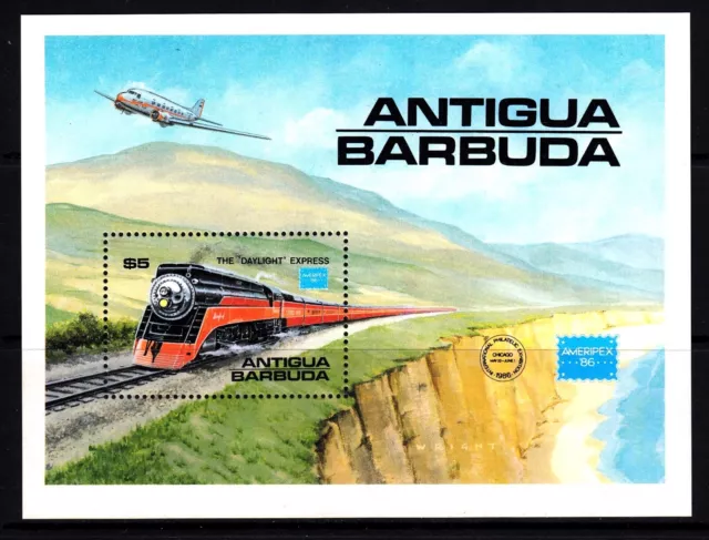 Antigua & Barbuda 1986 Daylight Express Train Mint MNH Miniature Sheet SC 938