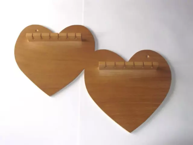 12pc Hearts Offset Wooden Spoon Display Rack ( Pine )( huge range - see list )