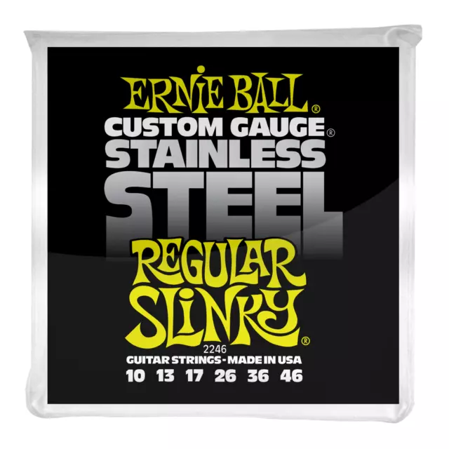 Ernie Ball 2246 Stainless Steel Electric Guitars Strings 10-46 Regular Slinky