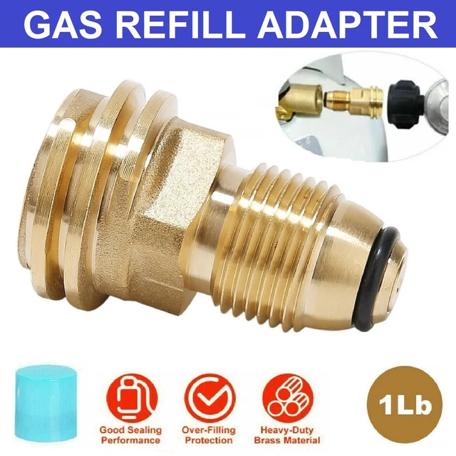 BBQ GAS VALVE Propane Gas Refill Adapter 1Lb Cylinder Tank Coupler