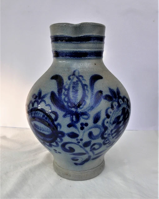 Cruche Vintage glacée au sel, Poterie Allemande-Reinh.Merkelbach Hohr Grenzhause