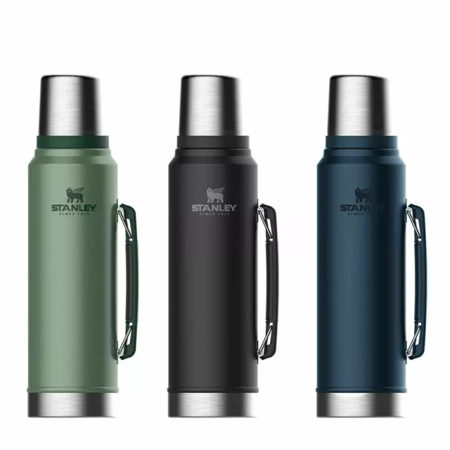 1L  Stanley Stainless Steel Thermos Flask Insulated Vacuum Bottle Hot Cold -FAME