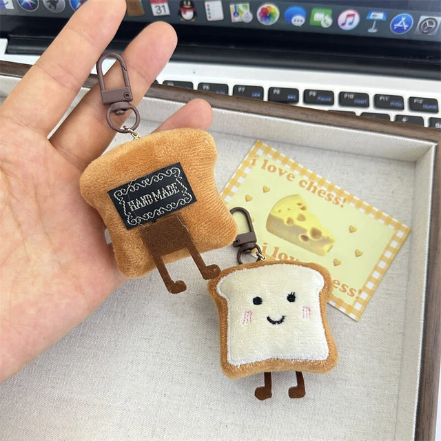 TOAST BREAD PENDANT Cute Cartoon Plush Small Figure Bag Decoration Nice