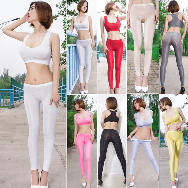 Plus Size Women Sheer See Through Trousers Ultra Thin Leggings Skinny Long  Pants