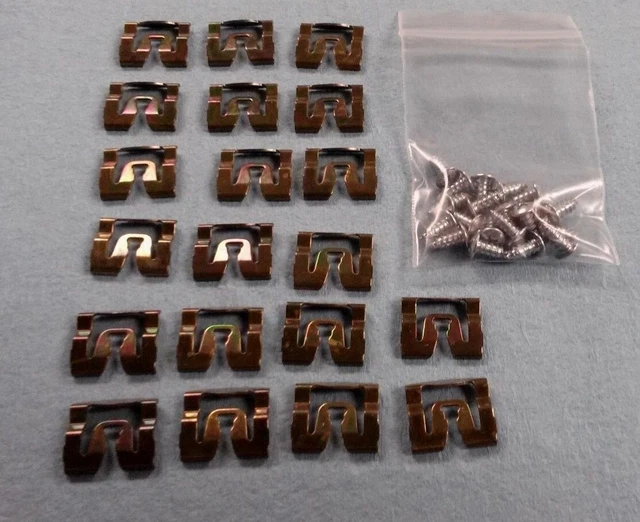 1971-1974 Dodge Charger Plymouth Roadrunner Rear Window Molding Clip Kit 40Pc