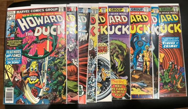 Howard The Duck Lot 9 Marvel 1979 Issue #17-25 🔥