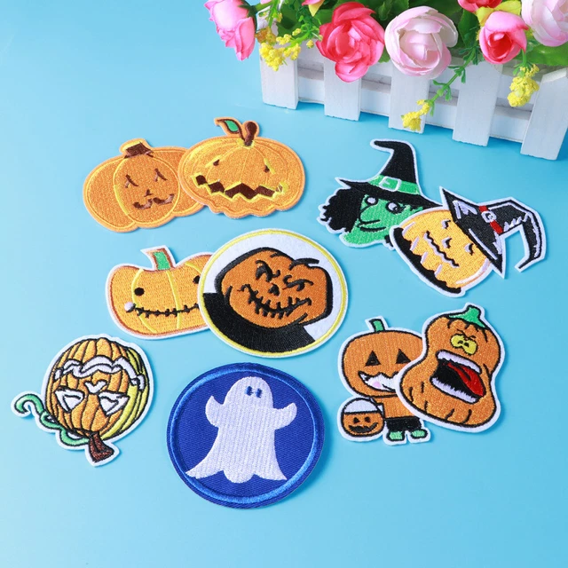 10 Pcs Halloween Elements Patches Appliques Clothes Witch Decor Jacket Jeans