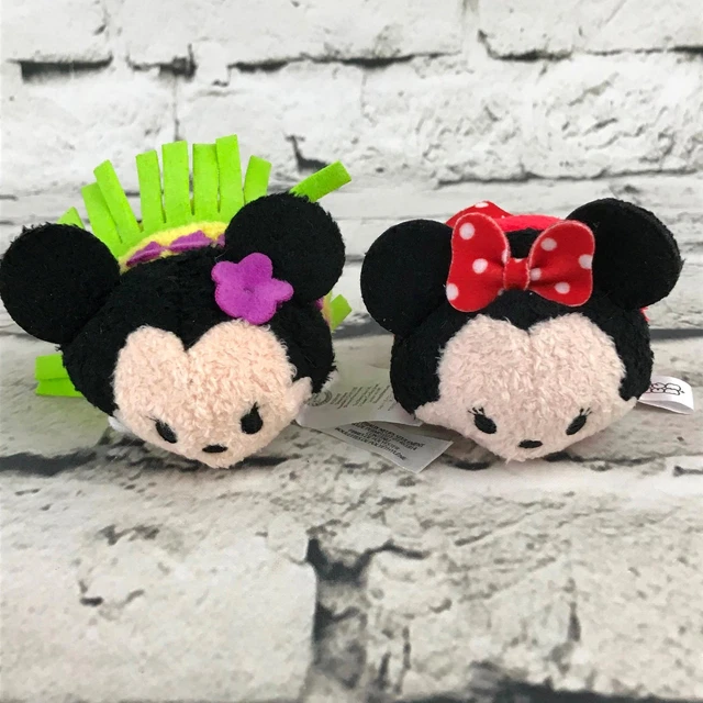 Disney Tsum Tsum Lot Of 2 Minnie Mouse Classic Hawaiian Mini Stuffed Animals