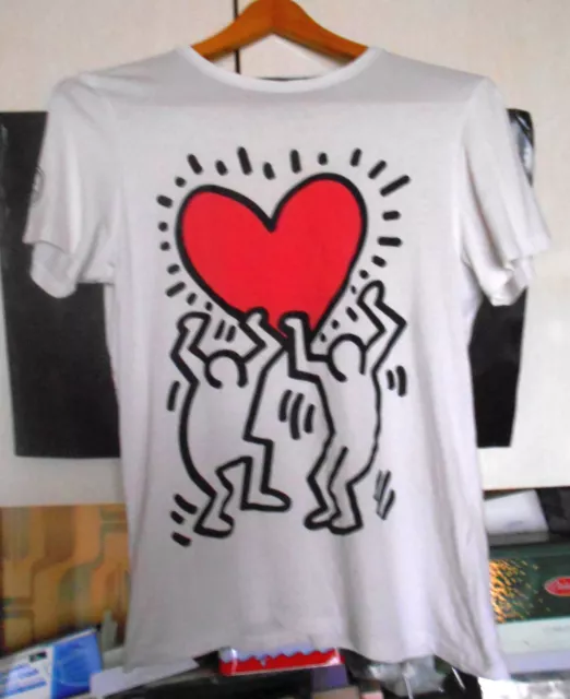 T-shirt homme taille M marque Celio, dessin Keith Haring LBEKEITH, coton