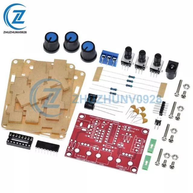1Hz -1MHz XR2206 Function Signal Generator DIY Kit Sine/Triangle/Square Output