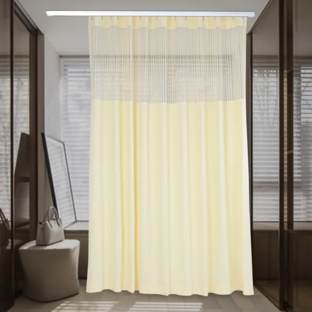 15*8ft Room Divider Curtain Privacy Cubicle Curtain with Mesh Top W/9 * Hooks