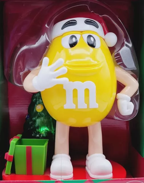 m&m's Christmas Candy Dispenser Yellow Character, CandyRific Mars 2019 New 2