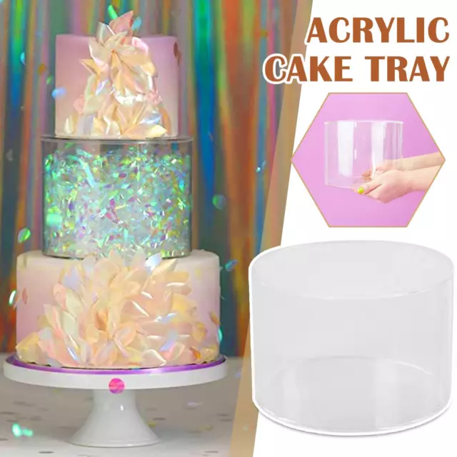 Clear Acrylic Cake Stand Cake Riser Cake Tier Cake Dummy Round  Cylinder Display
