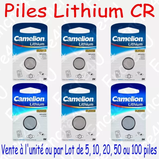 Pile Lithium 3V CR2016 CR2025 CR2032 CR2320 CR2325 CR2330 ... ( x 1 ou par Lot )