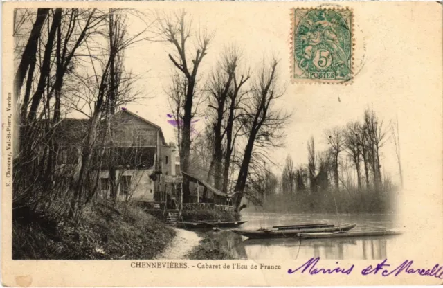 CPA AK Chennevieres Cabaret de l'Ecu de France FRANCE (1282433)